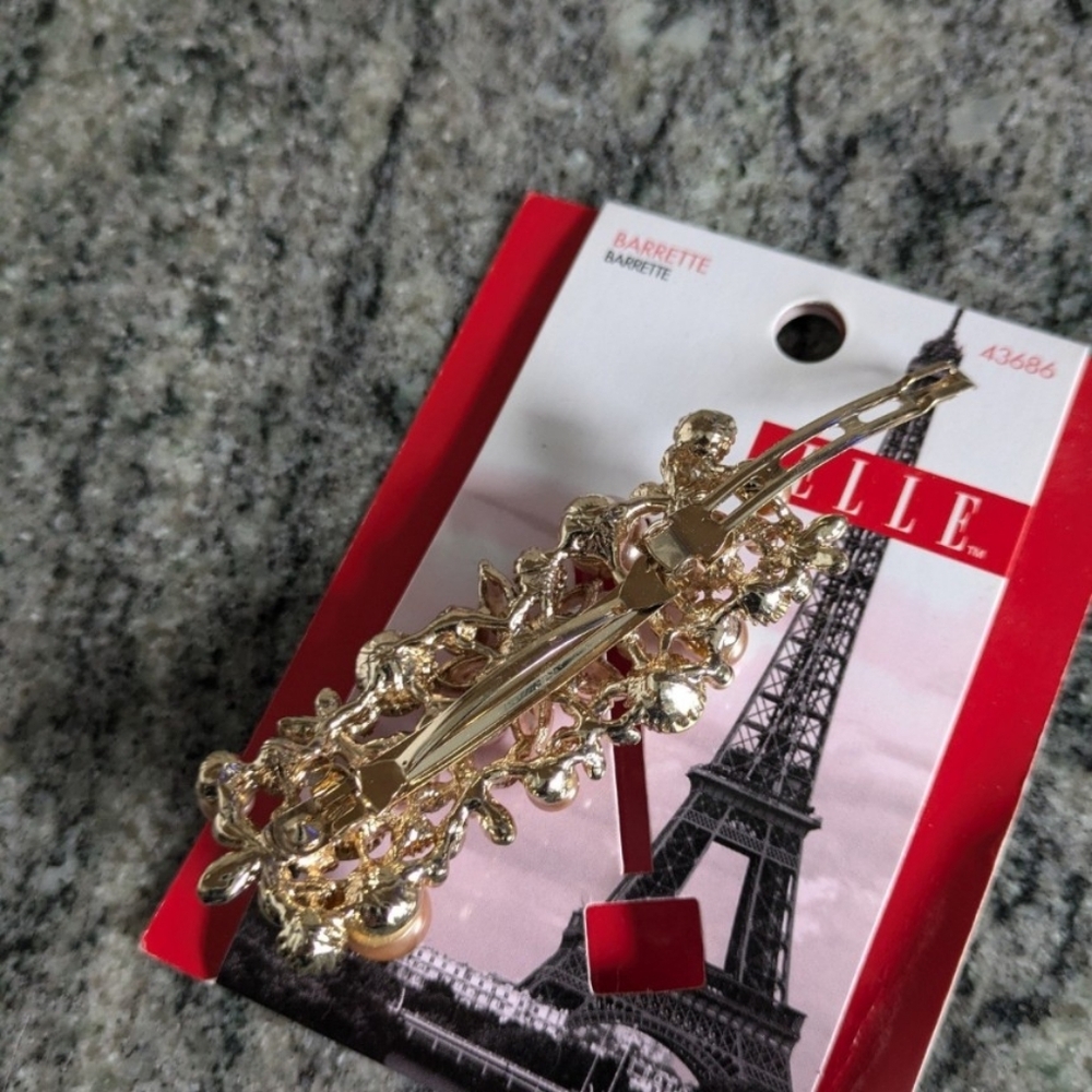 New Pearl & Rhinestone Barette - Picture 5 of 6